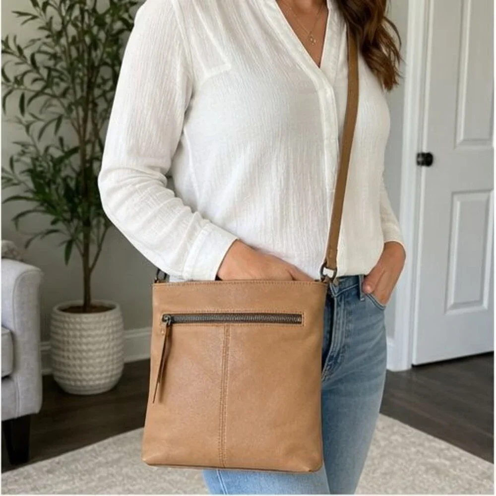 Navy Woven Crossbody Bag